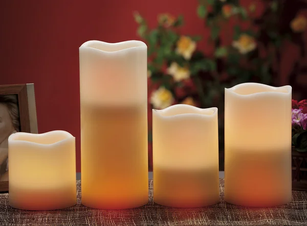  electric candles seems normal candles — Stockfoto